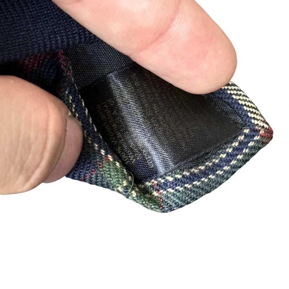 Brooks Brothers Necktie Mens OS Blue Red Plaid Wool Tartan Preppy Made in Italy